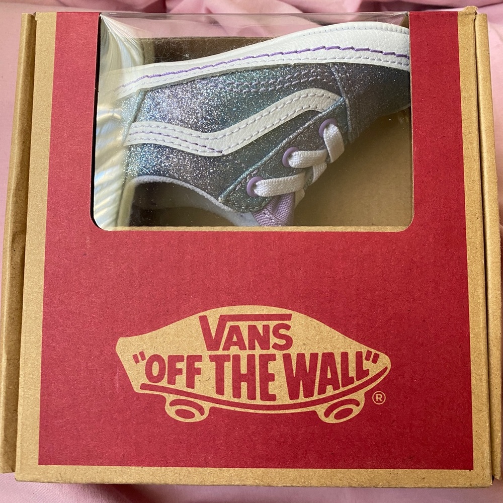 Vans old skool crib ombré glitter size 3
